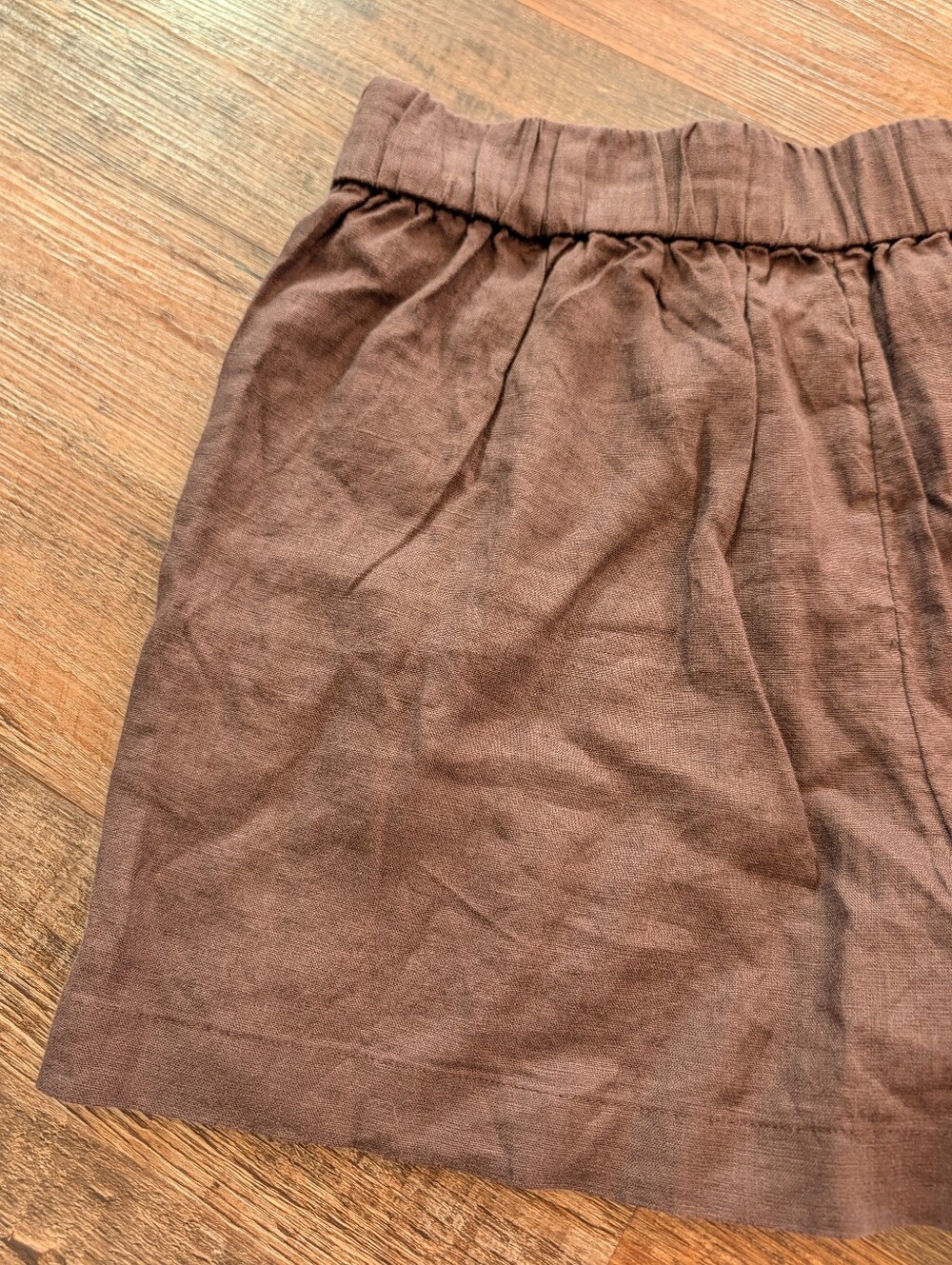 J Crew Tropez 100% Linen Lightweight Summer Shorts Dark Brown Chocolate Sz S - Picture 7 of 12